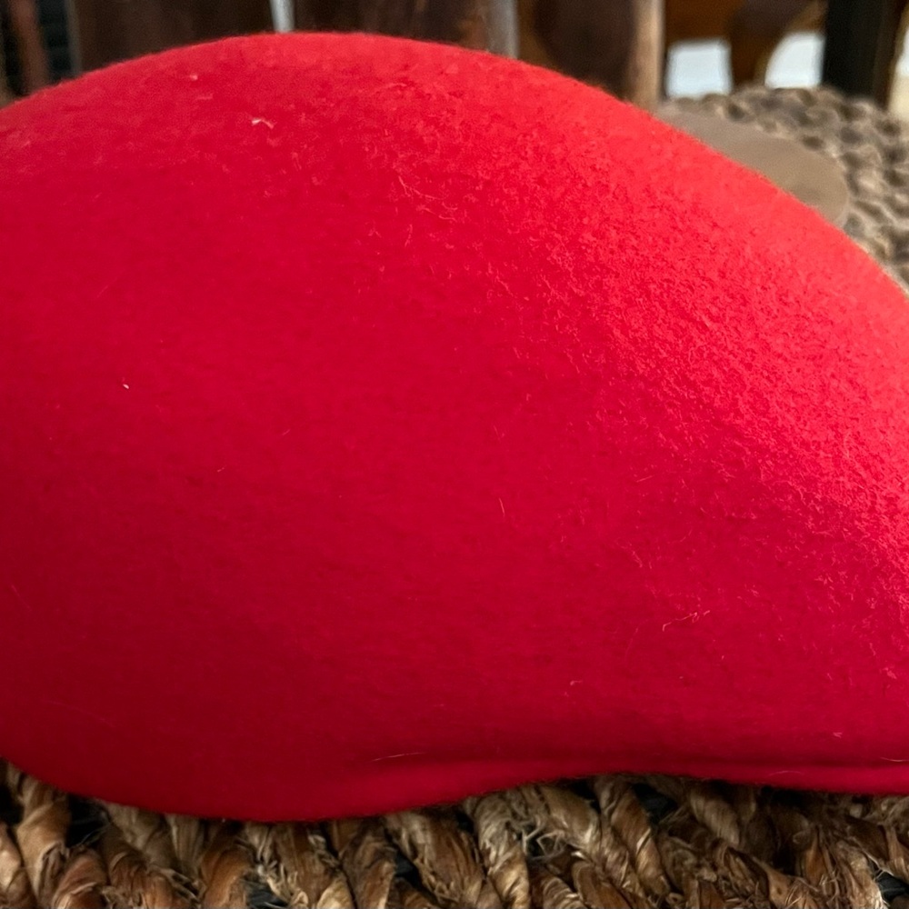 Vintage Italian Wool Vibrant Red Hat